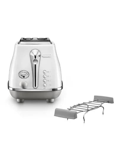 Тостер De'Longhi CTOC2103.W Icona Capitals, 900 Вт, 2 слота, белый