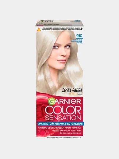 Краска для волос Garnier Color Sensation, тон 910 пепельно-серебряный блонд — LOREAL-PER0017
