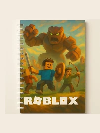 Блокнот Roblox А5, для записей — ТОЧКА-ROBLOX-ЖЕЛТ-полоса