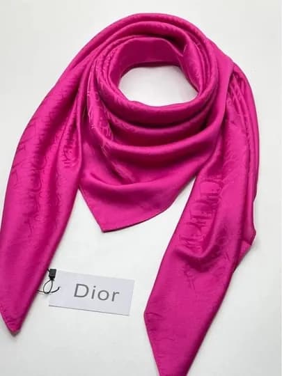 Платок шелковый, подарок — KASMAG-DIOR-РОЗОВ