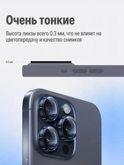 Защитное стекло на камеру Apple iPhone 11/12/13/14/15/16/17 Pro/Pro Max — 1SONLIK-ZASHITA-СИНИЙ-14