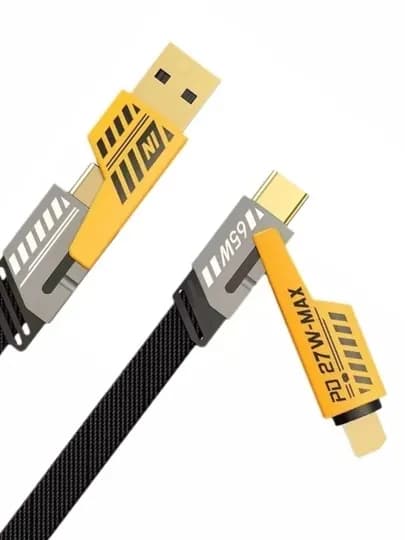 Кабель Type-C, AUX, Micro, iPhone, type-C , кабели быстрой зарядки, с разъемом type-C — KONTEX-KABELLAR-ЖЕЛТ