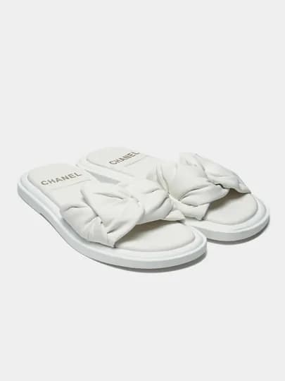 Шлепанцы для женшин — MSHOES-CHANELT-БЕЛЫЙ-38