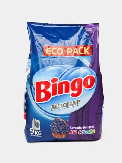 Стиральный порошок Bingo All Colors, автомат с лавандой, 9 кг