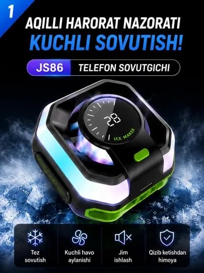 MEMO CX07/CX15, кулер для телефона, охладитель смартфона Android и iPhone — DLVR-COOLER-ЗЕЛЕН