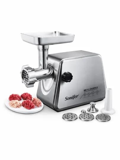 Мясорубка Sonifer SF-5022 электрическая мясорубка 3000 Вт с реверсом и насадкой для колбас