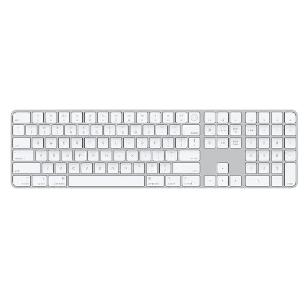 Magic Touch ID и цифровая клавиатура для моделей Mac с процессором Apple Silicon — английский (США) — белые клавиши