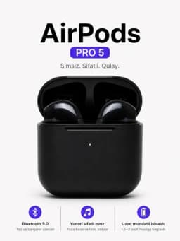 Беспроводные наушники Pro 5 air, AirPods Pro 6 1+1 — PODIX-PRO5PRO6-ЧЕРН