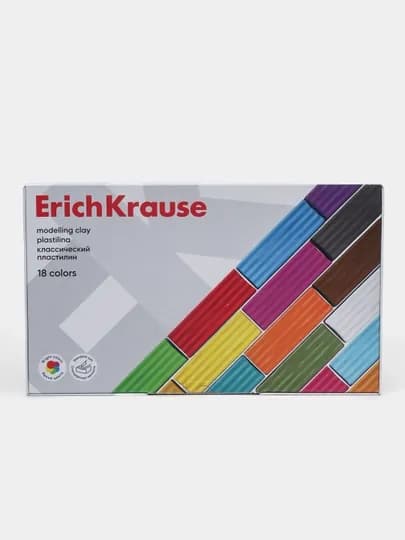 Пластилин классический ErichKrause 18 цветов, 288 гр, 61318