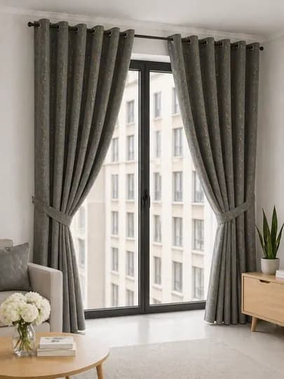 Шторa, размер 280×150 см, подходит для зала, кухни, гостиной и детской комнаты — LIBOSL-00004-ТЕМНСЕР-1 dona