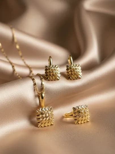 Женский набор украшений: комплект из серёг, кольца, цепочки и кулона XUPING — XUPJEW-XUPING4-АМЕТИС-17