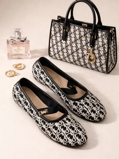 Женские балетки в стиле Dior – удобная и стильная обувь — GSHOESS-DIORBALETQORA1-ЧЕРН-38