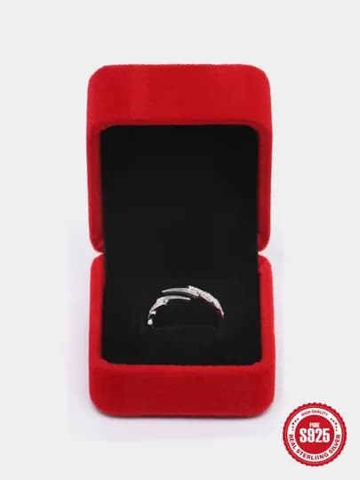 Женское серебряное кольцо SILVERME "Молния" S925, регулируемое