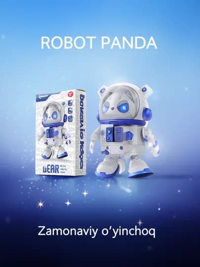 Интерактивная игрушка: танцует, поёт и повторяет слова — TOYSSS1-OYINCHOQ3-ГОЛУБ