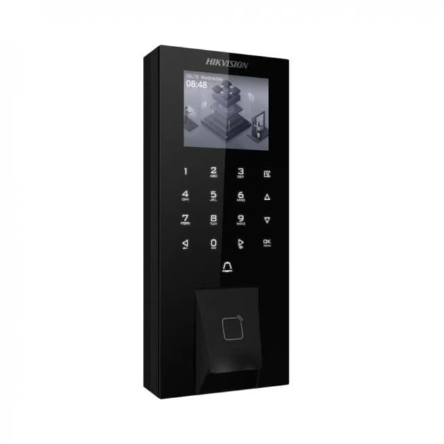 Терминал доступа c распознованием отпечатков пальцев Hikvision DS-K1T807EBFWX-QRE1