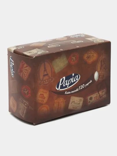 Салфетки Papia, коробочные 2 слоя 120 шт