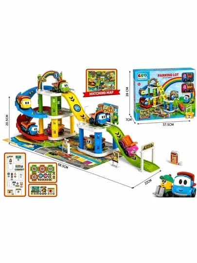 Детский игровой гараж, игрушка с машинками, игровой гараж для машинок