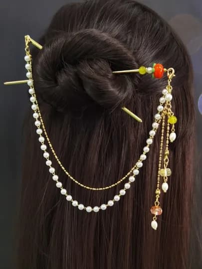 Китайская палочка-шпилька для волос — MOLLISS-KANZASHI2-КРАСН
