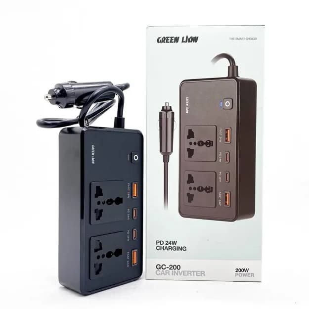 Автомобильный инвертор Green GC200 200W
