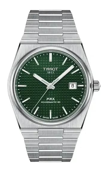 Мужские наручные часы Tissot PRX Powermatic 80 Automatic, зеленый