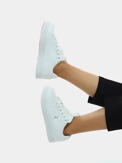 Женские кеды с начесом Louboutin отличного качества. Размер 36-41 — SHOEMAG-LOUBOU-БЕЛЫЙ-41