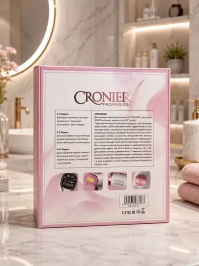 Фотоэпилятор CRONIER для домашнего использования — DOSTON-IBORIAA-РОЗОВ