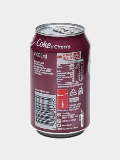 Прохладительный напиток Coca Cola, со вкусом черешни, 330 мл