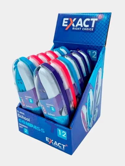 Набор чертежных инструментов Exact SL-M009 — EXACTUZ-P1B7FA0-РОЗОВ