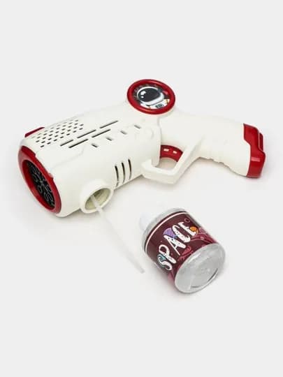 Генератор мыльных пузырей детский, на батарейках BUBBLE GUN — UNSHOPU-KOPIK-КОРИЧН