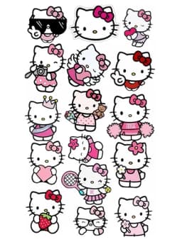 Наклейки, стикеры Hello Kitty, на телефон, ноутбук, тетрадь — 639-КИТТИ