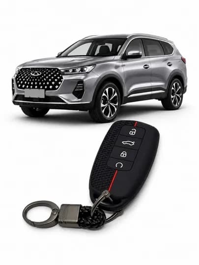 Силиконовый чехол ключа Chery Tiggo 7 8 защита брелка — AUTOH-CHERRY78PULTCHEX-ЧЕРН