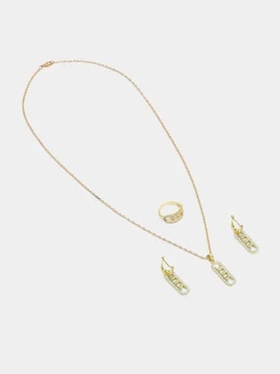 Комплект украшений, серьги, кольцо, браслет, цепочка, Messika Bvlgari, Vancleef — CARTEIR-XTOY-ЗОЛОТ-XTOY7
