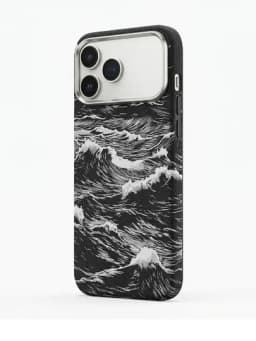 Карбоновые магнитные чехлы KNIT Carbon Kevlar для моделей iPhone — WRSHOP-KNITCHEXOL-ЧЕРНСТЕ-17pro