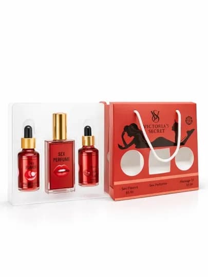 Подарочный набор Victoria’s Secret Love Flavors 3-в-1 – парфюм-спрей — LOBARBY-VIKTORIASEKRET35-БАГРОВ