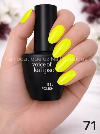Voice of Calipso Gel Polish —профессиональный гель-лак с глубоким цветом и стойким блеском — UZNAIL-КАЛИПСО2-ЛИМОН