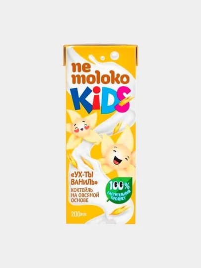 «Nemoloko» коктейль на овсяной основе с ароматом ванили, 0,2 л