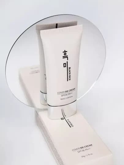 Тональный крем COVER BB CREAM, ЧЕРНЫЙ РИС, SPF 36PA++ Корея — LUCKY87-RICE-КРЕМОВ