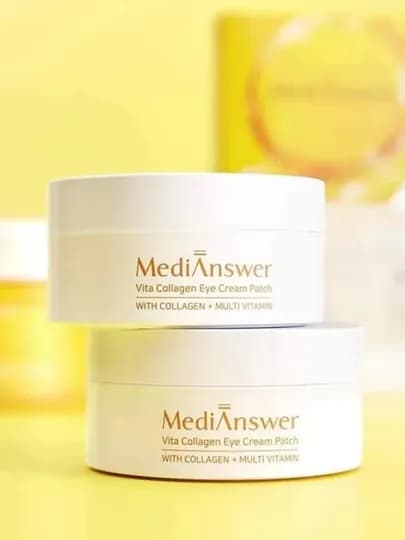 Патчи для глаз, с витаминами, MEDIANSWER VITA COLLAGEN EYE CREAM PATCH, 82 гр — KBEAUTY-ПАТЧИ