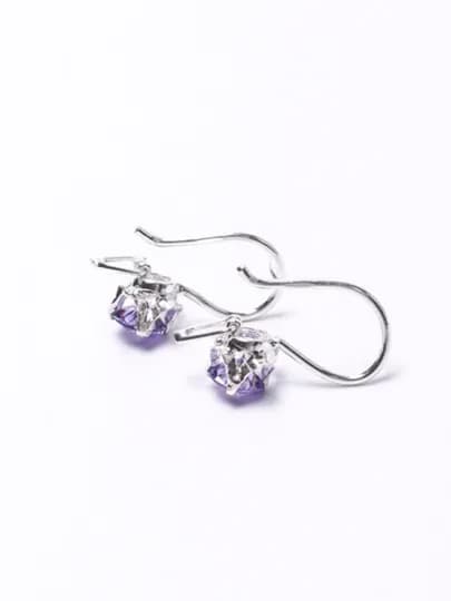 Серебряные серьги для девочек, Sumayya Silver — 333259-333259_1764000336013-СИНИЙ