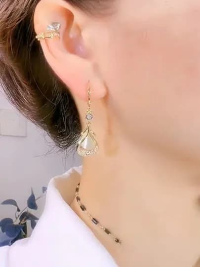 Модные серебряные серьги для женщин и девушек — ZARINA3-ZIRAK-ЛАЙМ-YSL