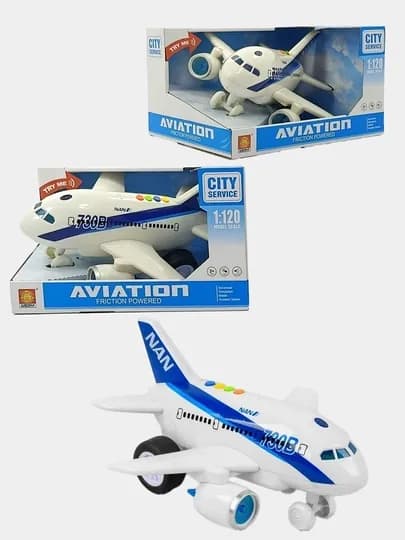 Самолет WENYI Aviation 730B инерционный со звуком и светом, 1:120 — ZTS-IGR001191