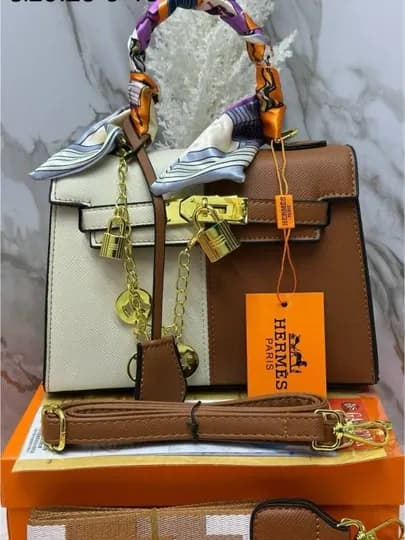 Женская сумка через плечо HERMES, повседневная, деловая, вместительная, с коробкой — BAGAZIZ-ERMES2-РЫЖИЙ-28/22SM