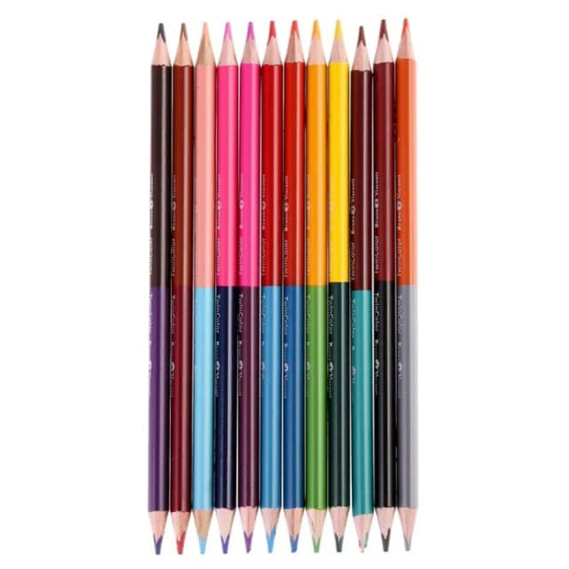 Rangli ikki tomonlama qalamlar Monet Colored DUO Pencils