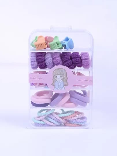Набор резинок и заколок для девочек, в органайзере — PURSHOP-ZAKNABO-АМЕТИС