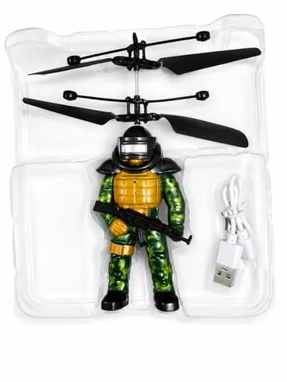 PUBG летающий солдат, сенсорный вертолет, flying soldier, usb игрушка, детский — MITTIDU-PUBGVERT-ЛЗЕЛЕН