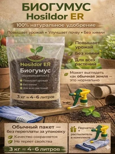 Биогумус, органический гумус, эко удобрение, вермикомпост, червячный гумус, био удобрение