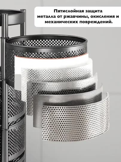Металлический стеллаж с выдвижными полками на колесиках, кухонная полка для хранения