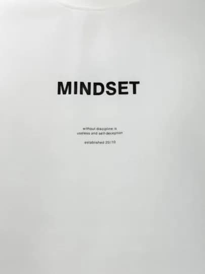 Свитшот Comfort Fit с принтом "MINDSET" JUST JT9503-3417 — JUST-JT93417-БЕЛЫЙ-L