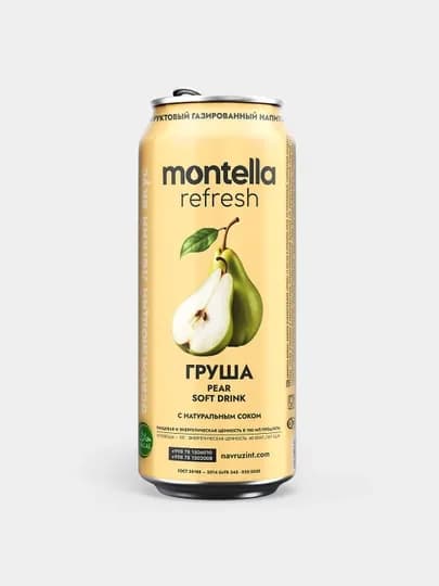 Газированный напиток Montella Refresh Груша, 0,45л — MON18-SSPDOLK
