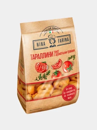 Сушки Тараллини Nina Farina томат с ароматными травами, 180 г